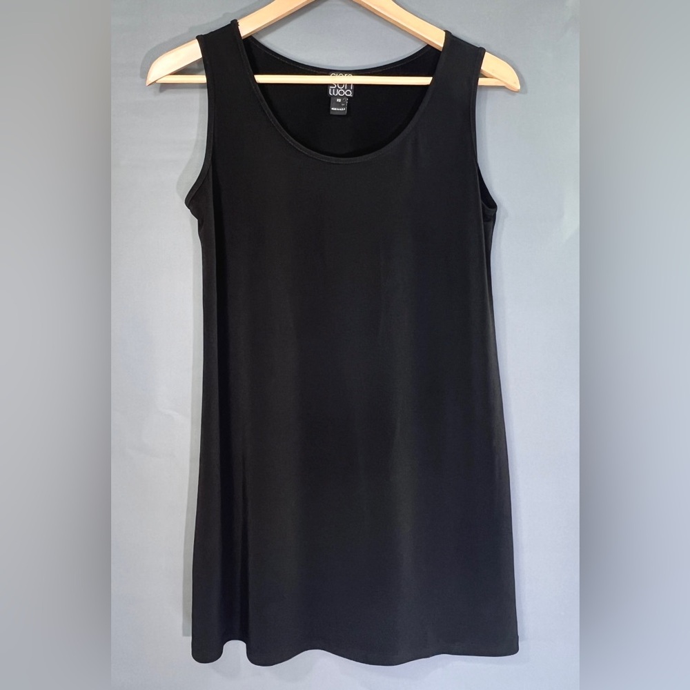 Clara Sun Woo Signature Black Longline Tunic Top